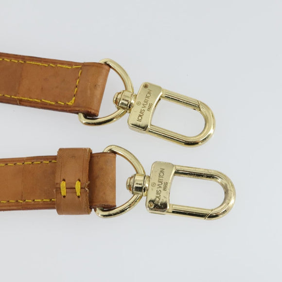 LOUIS VUITTON Schultergurt Leder 3er Set Beige LV Auth ep12964