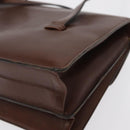 Christian Dior Hand Bag Leather Brown Gold Auth ep12967-16