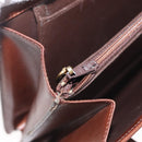Christian Dior Hand Bag Leather Brown Gold Auth ep12967-23