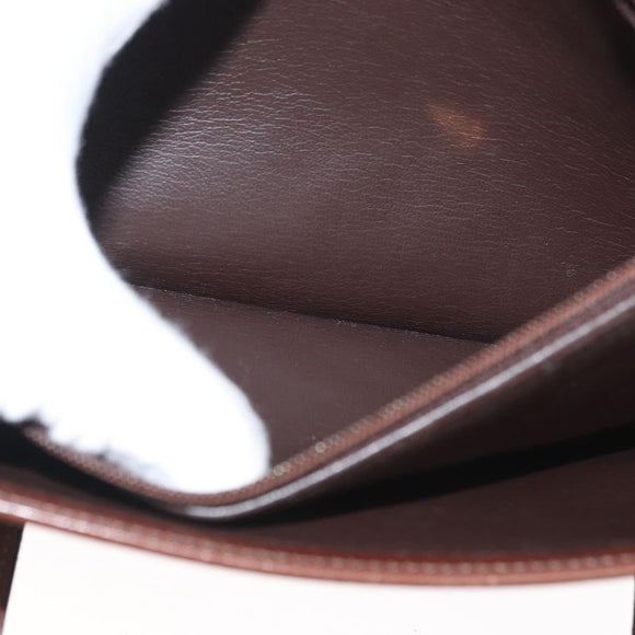Christian Dior Hand Bag Leather Brown Gold Auth ep12967