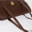 Christian Dior Hand Bag Leather Brown Gold Auth ep12967-6