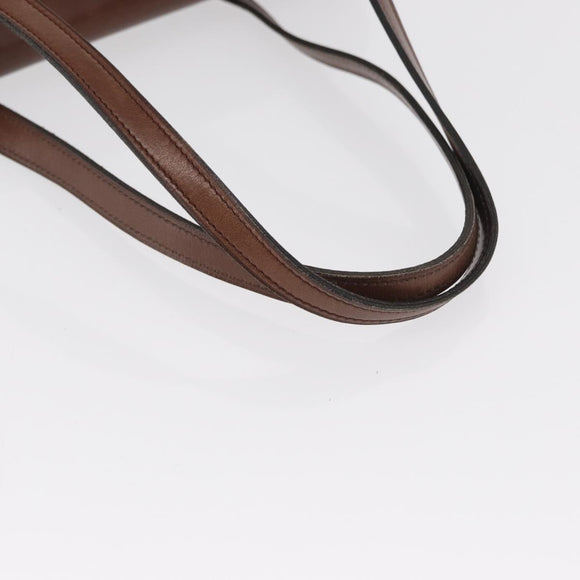 Christian Dior Hand Bag Leather Brown Gold Auth ep12967