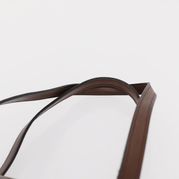 Christian Dior Hand Bag Leather Brown Gold Auth ep12967