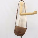 Burberrys Shoulder Bag Canvas Brown Gold Auth ep12970-21