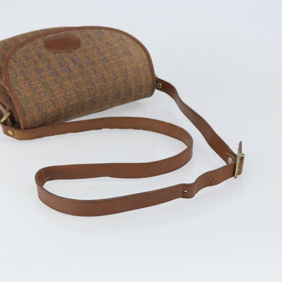 Burberrys Shoulder Bag Canvas Brown Gold Auth ep12970