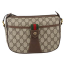 GUCCI GG Supreme Web Sherry Line Bag PVC Outlet Beige 001 123 6177 Auth ep12974-13