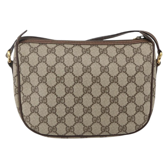 GUCCI GG Supreme Web Sherry Line Bag PVC Outlet Beige 001 123 6177 Auth ep12974