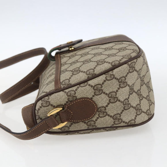 GUCCI GG Supreme Web Sherry Line Bag PVC Outlet Beige 001 123 6177 Auth ep12974