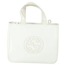 GUCCI Hand Bag Patent leather White Auth ep12976-13