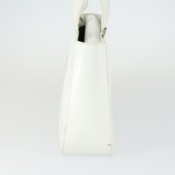 GUCCI Hand Bag Patent leather White Auth ep12976