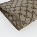 GUCCI GG Supreme Clutch Bag PVC Beige Gold 97 01 037 Auth ep12977-16