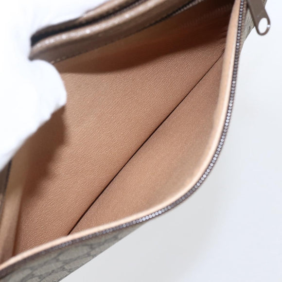GUCCI GG Supreme Clutch Bag PVC Beige Gold 97 01 037 Auth ep12977
