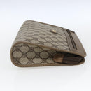 GUCCI GG Supreme Clutch Bag PVC Beige Gold 97 01 037 Auth ep12977-4
