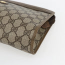 GUCCI GG Supreme Clutch Bag PVC Beige Gold 97 01 037 Auth ep12977-7