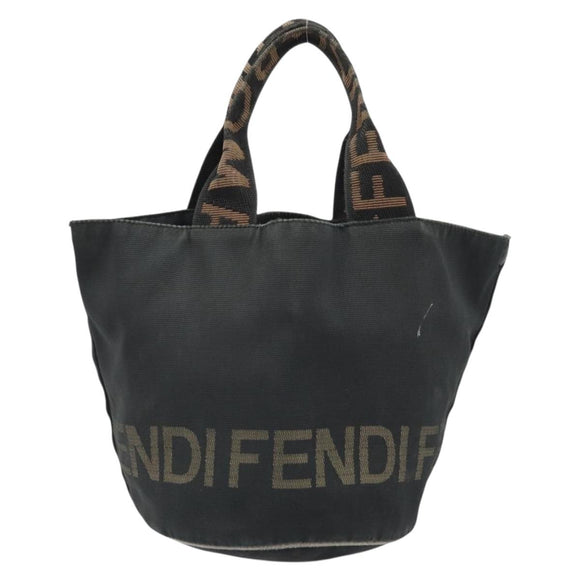 FENDI Hand Bag Nylon Black Auth ep12981