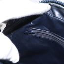 CELINE C Macadam Canvas Shoulder Bag Navy Gold Auth ep12983-20