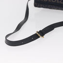 CELINE C Macadam Canvas Shoulder Bag Navy Gold Auth ep12983-7