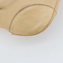 Salvatore Ferragamo Gancini Hand Bag Leather Beige Silver Auth ep12988-13