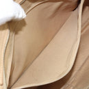 Salvatore Ferragamo Gancini Hand Bag Leather Beige Silver Auth ep12988-22