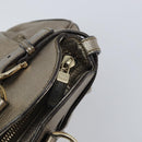 Salvatore Ferragamo Gancini Hand Bag Leather Gold Auth ep12989-17