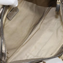 Salvatore Ferragamo Gancini Hand Bag Leather Gold Auth ep12989-19