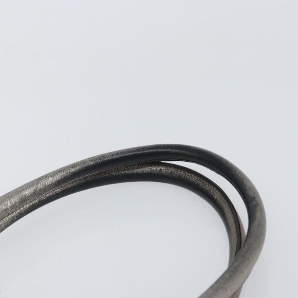 Salvatore Ferragamo Gancini Hand Bag Leather Gold Auth ep12989