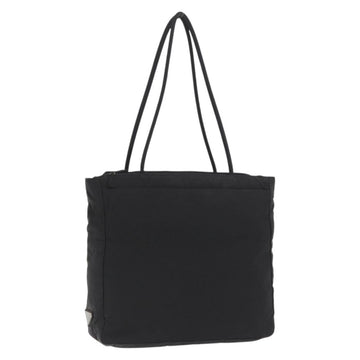 PRADA Tote Bag Nylon Black Silver Auth ep12992