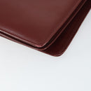CARTIER Must Line Shoulder Bag Leather Bordeaux Gold Auth ep12994-12