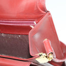CARTIER Must Line Shoulder Bag Leather Bordeaux Gold Auth ep12994-15