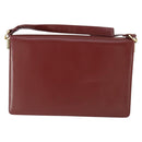 CARTIER Must Line Shoulder Bag Leather Bordeaux Gold Auth ep12994-3