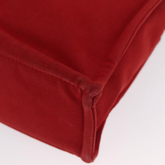 HERMES DeauvilleMM Hand Bag Canvas Red Auth ep12998