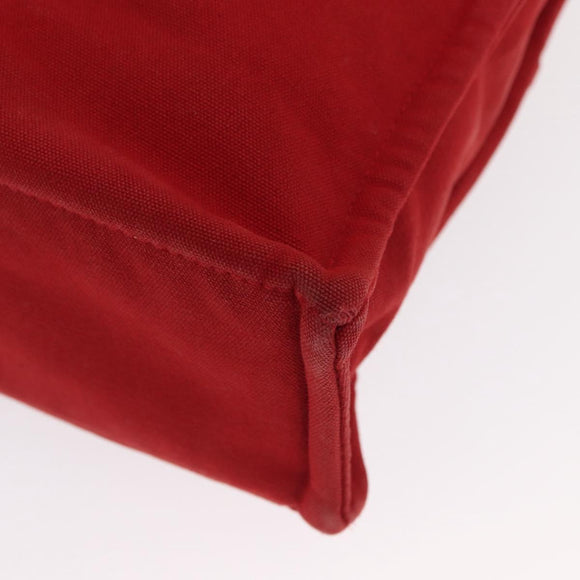 HERMES DeauvilleMM Hand Bag Canvas Red Auth ep12998