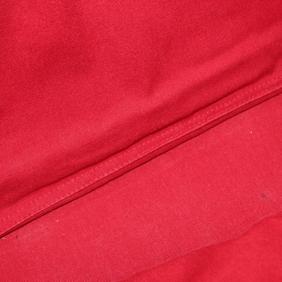 HERMES DeauvilleMM Hand Bag Canvas Red Auth ep12998