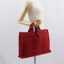 HERMES DeauvilleMM Hand Bag Canvas Red Auth ep12998-22