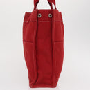 HERMES DeauvilleMM Hand Bag Canvas Red Auth ep12998-3