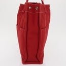 HERMES DeauvilleMM Hand Bag Canvas Red Auth ep12998-4