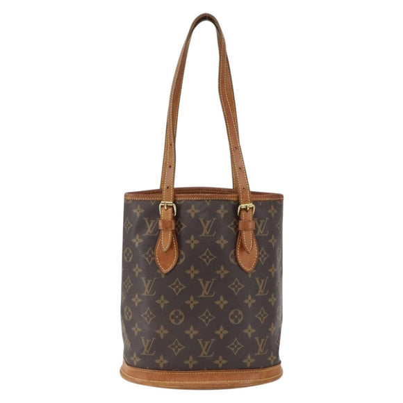 LOUIS VUITTON Monogram Bucket PM Shoulder Bag M42238 LV Auth ep13001