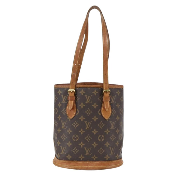 LOUIS VUITTON Monogram Bucket PM Shoulder Bag M42238 LV Auth ep13001