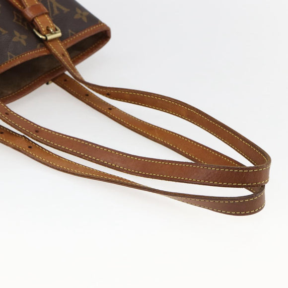 LOUIS VUITTON Monogram Bucket PM Shoulder Bag M42238 LV Auth ep13001