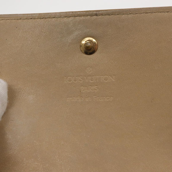 LOUIS VUITTON Monogram Vernis Walker Wallet Beige M91074 LV Auth ep13003
