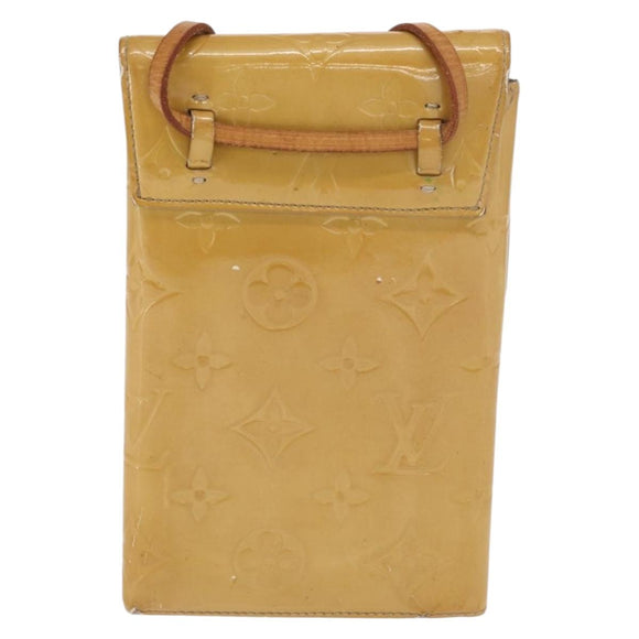 LOUIS VUITTON Monogram Vernis Walker Wallet Beige M91074 LV Auth ep13003