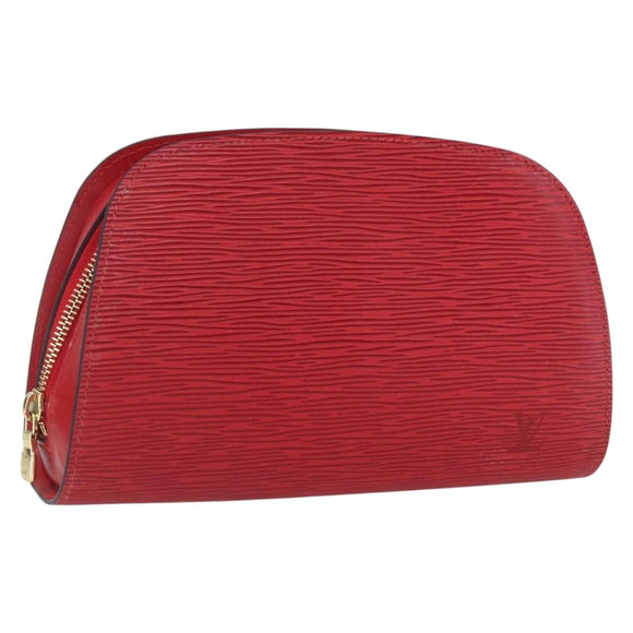 LOUIS VUITTON Epi Dauphine MM Pouch Red M48457 LV Auth ep13004