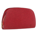 LOUIS VUITTON Epi Dauphine MM Pouch Red M48457 LV Auth ep13004-1
