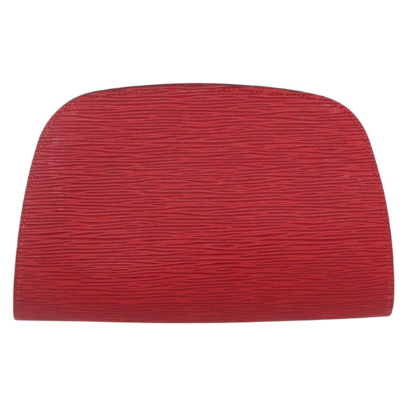 LOUIS VUITTON Epi Dauphine MM Pouch Red M48457 LV Auth ep13004