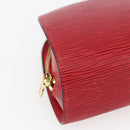 LOUIS VUITTON Epi Dauphine MM Pouch Red M48457 LV Auth ep13004-14
