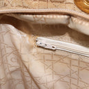Christian Dior Lady Dior Hand Bag Nylon Beige Gold Auth ep13008-21