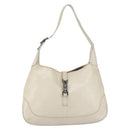 GUCCI Jackie Shoulder Bag Leather White 001 3346 Auth ep13015-2