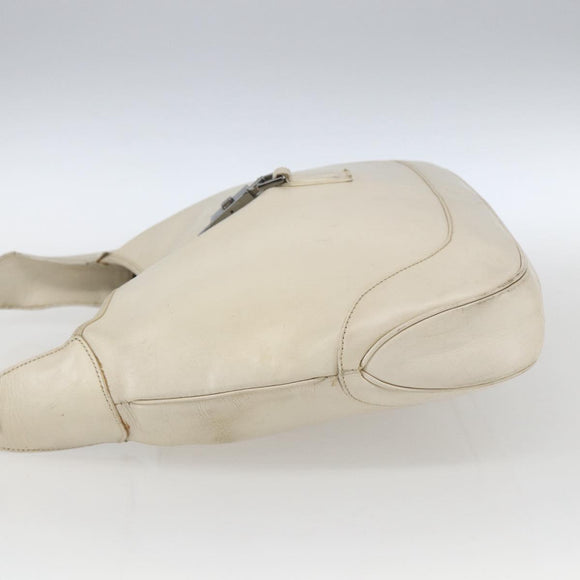 GUCCI Jackie Shoulder Bag Leather White 001 3346 Auth ep13015