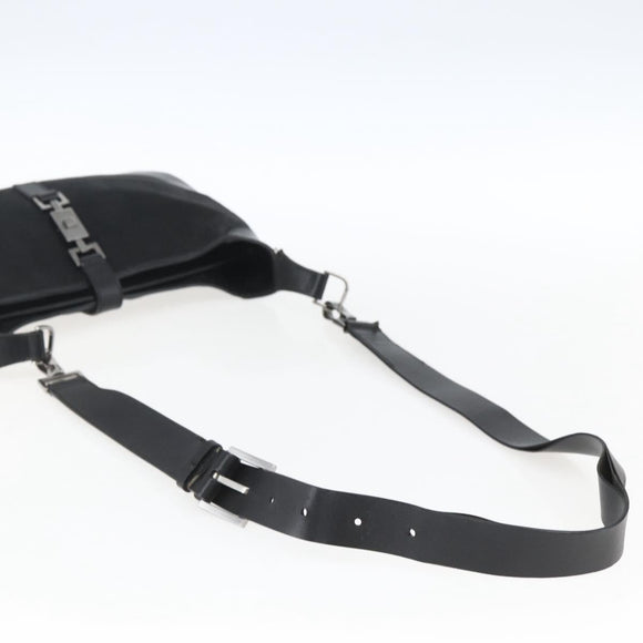 GUCCI Jackie Shoulder Bag Canvas Leather Black Silver 001 4272 Auth ep13016