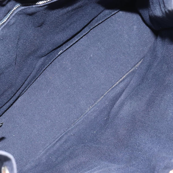 HERMES Fourre ToutPM Hand Bag Canvas Navy Auth ep13017